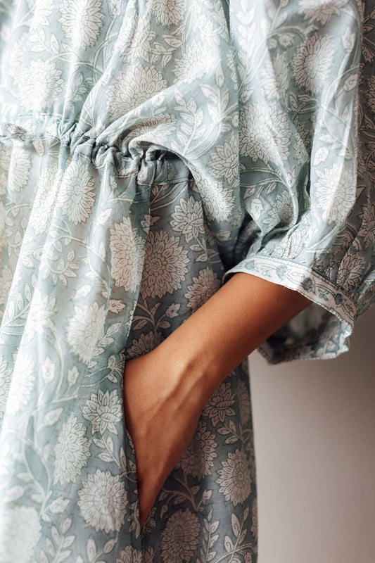 Indian cotton floral midi dress australia singapore UK Japan