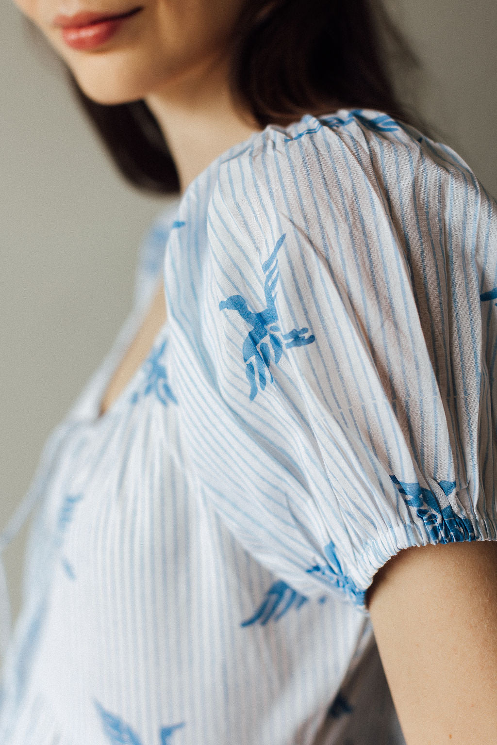 Block printed maxi dress