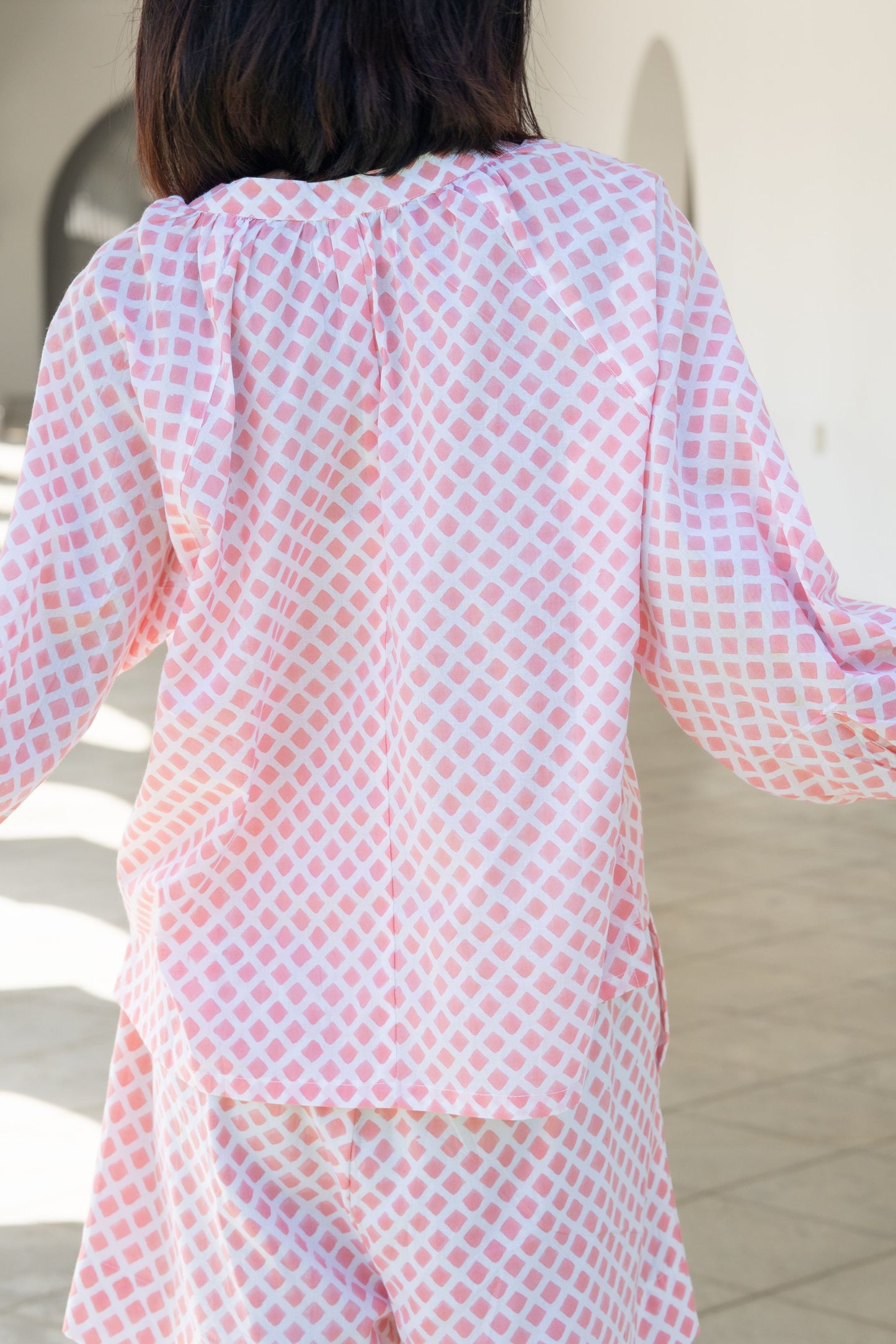Sloane Shorts Set - Coral Diamond