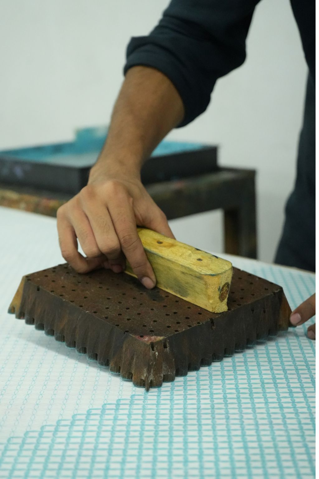 block print inspired by heritage tile design