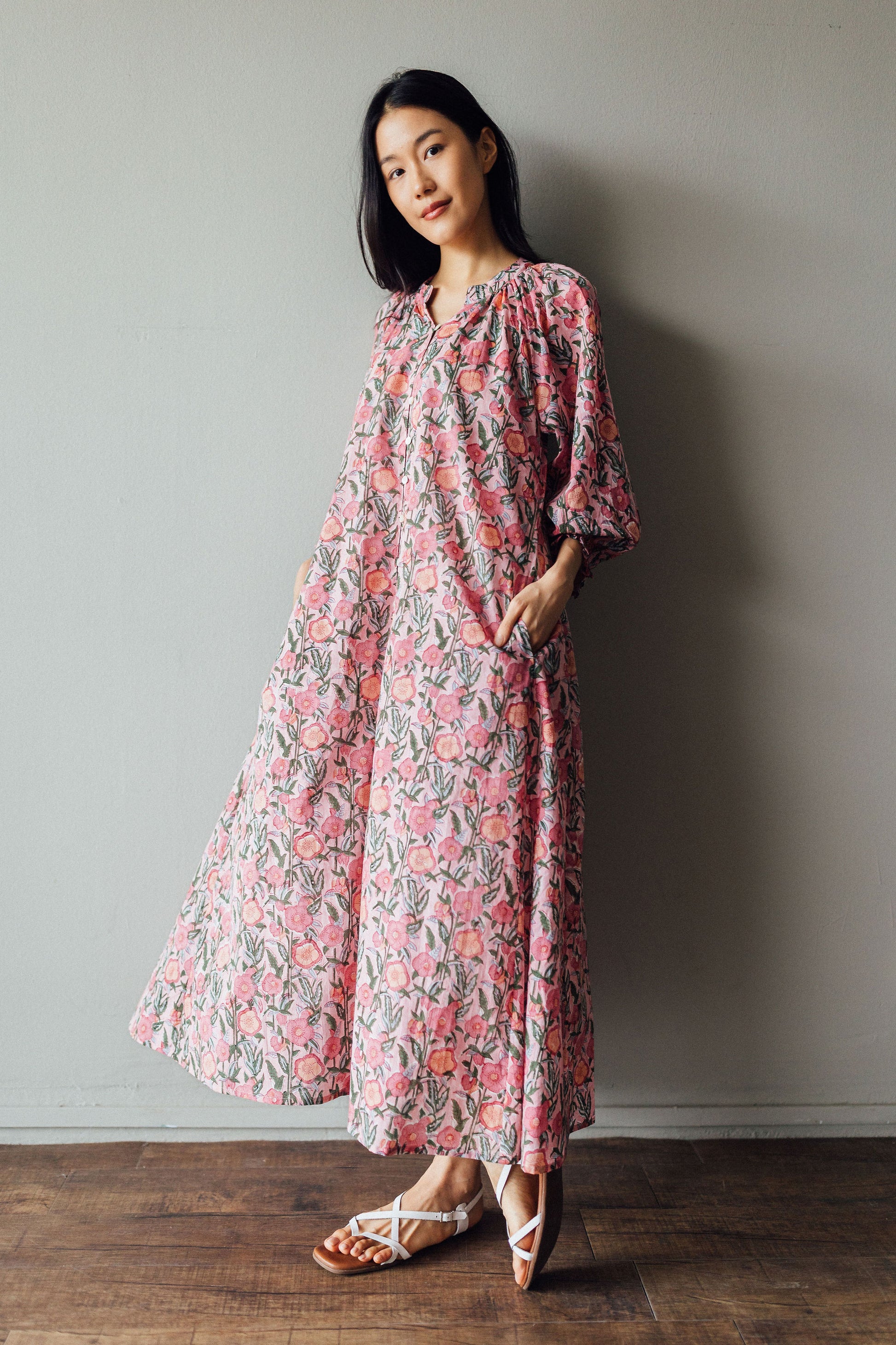 A- Line Indian block print dress from online boutique.Ships worldwide to Singapore, Australia, Hong Kong, UK and other countries