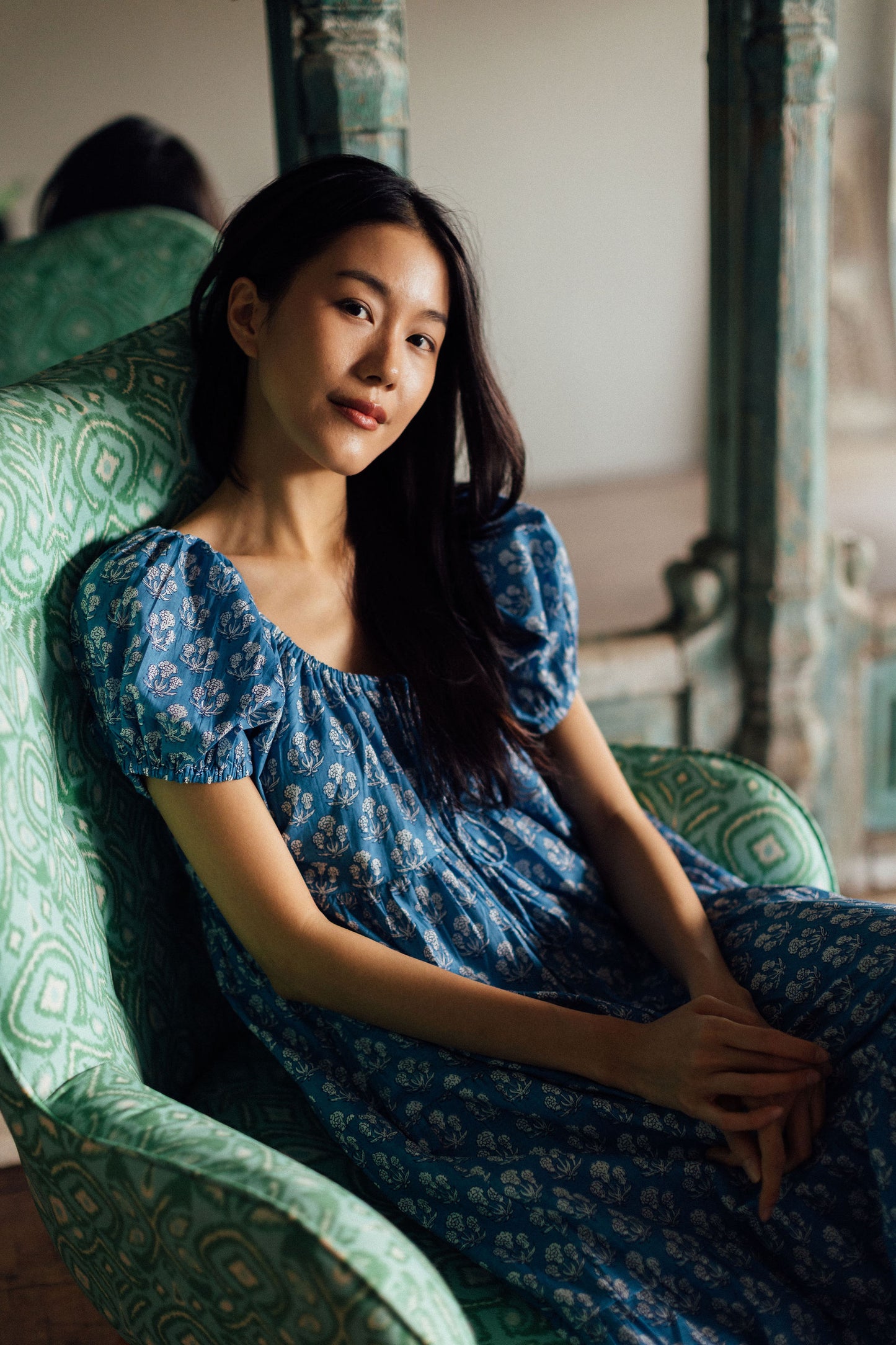 Byron Bay Long Maxi Dress - Sapphire