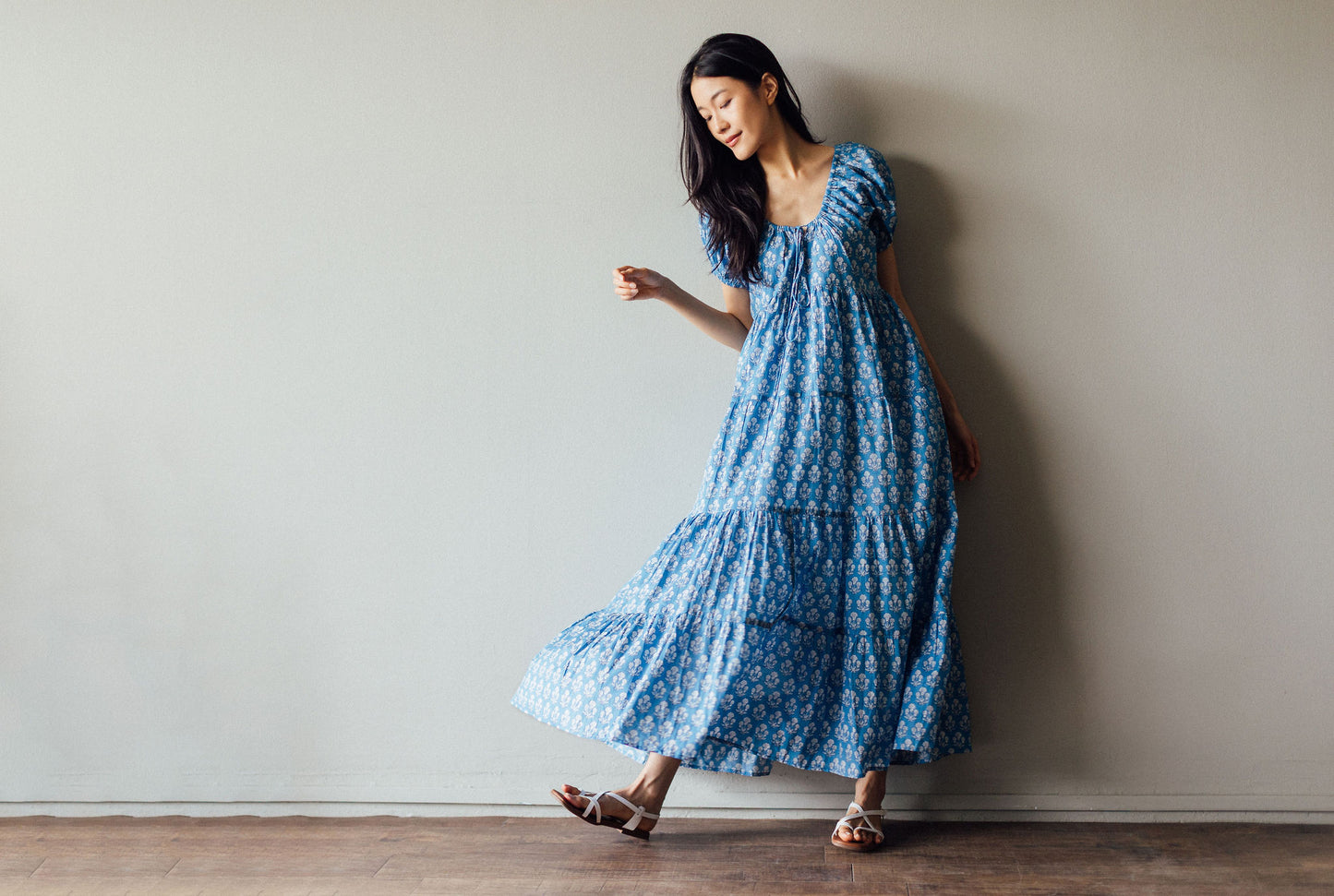 Byron Bay Long Maxi Dress - Sapphire