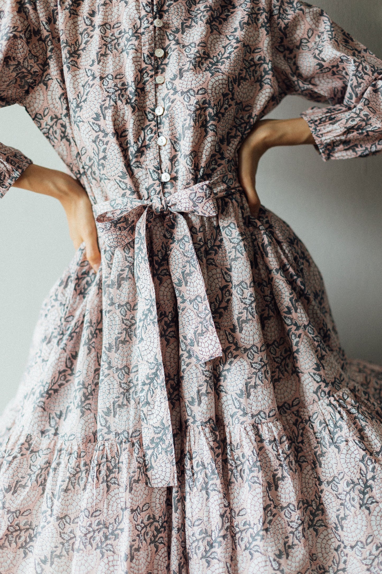 Block Print Dress with belt