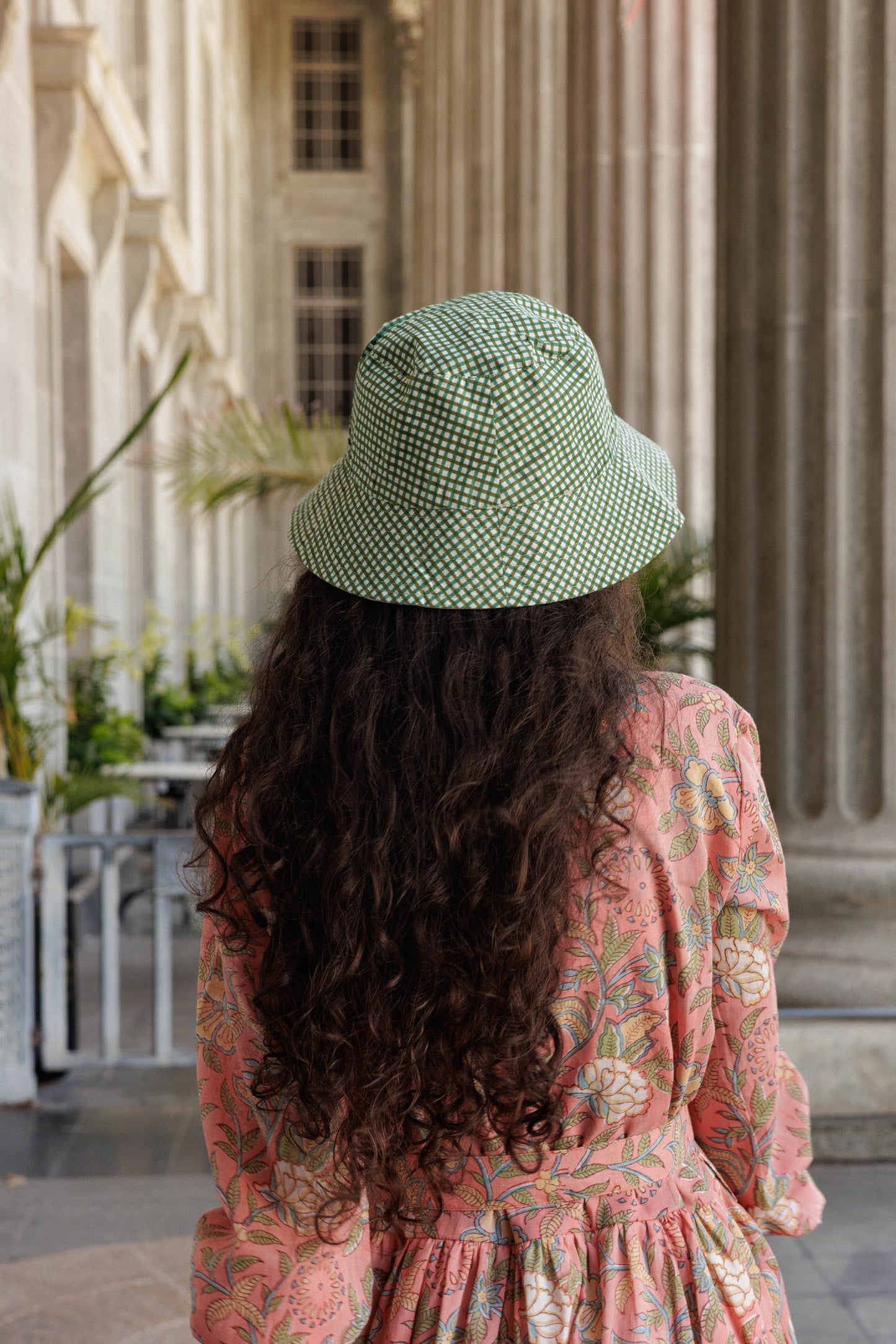 Breathable cotton reversible bucket hat withartisanal Jaipur-inspired block prints