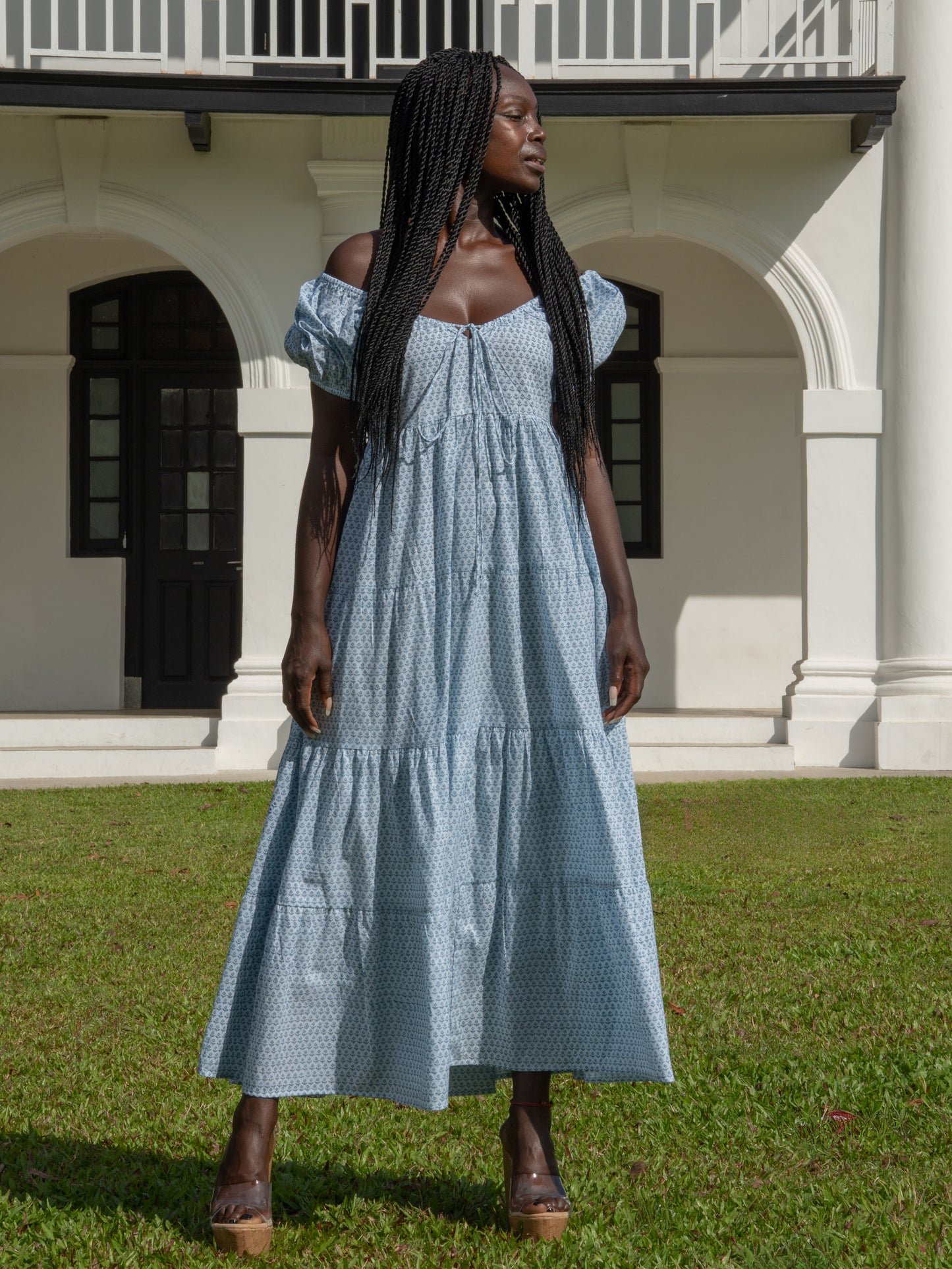 Byron Bay Block print maxi dress
