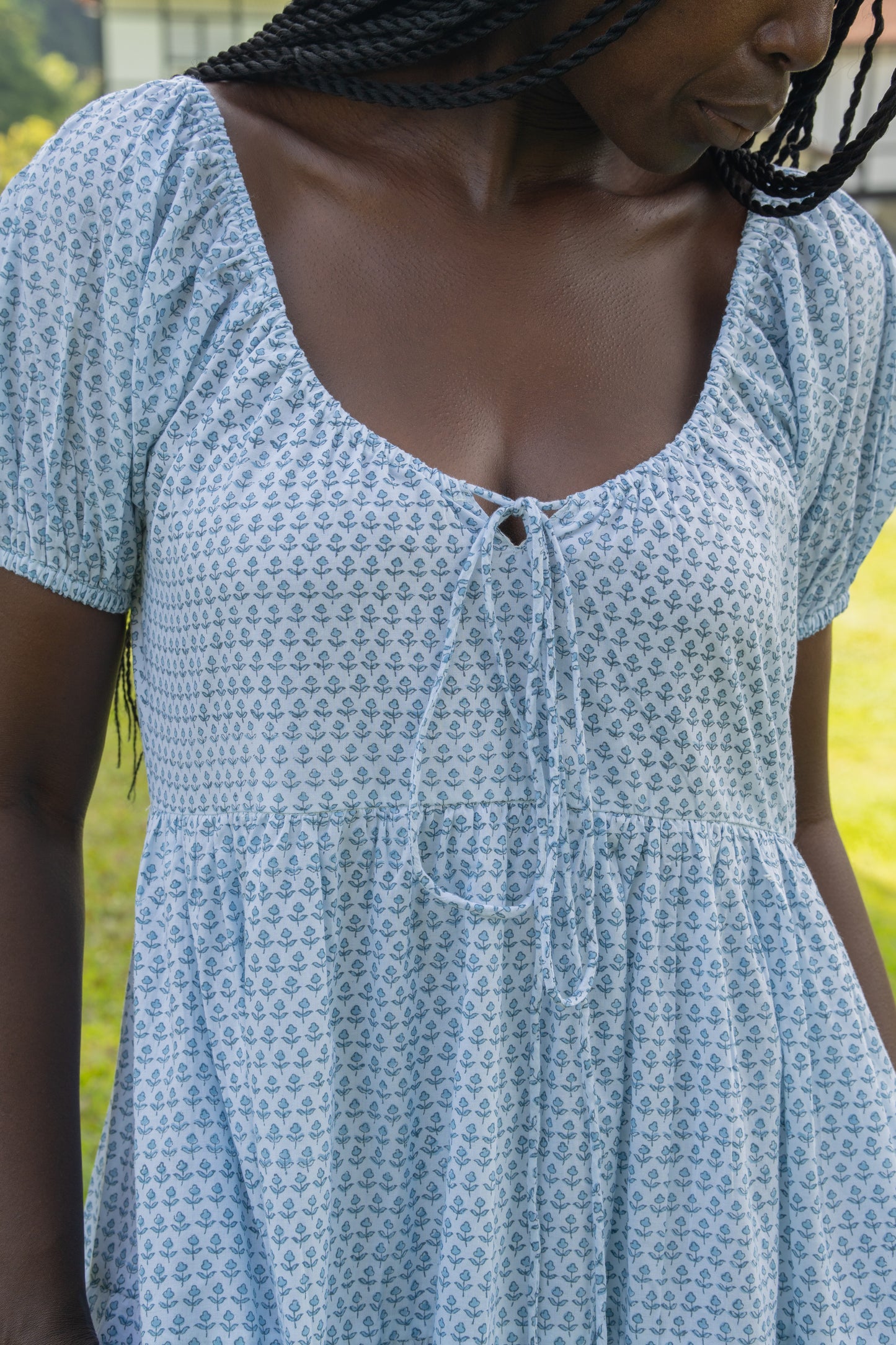 Boat neckline maxi dress