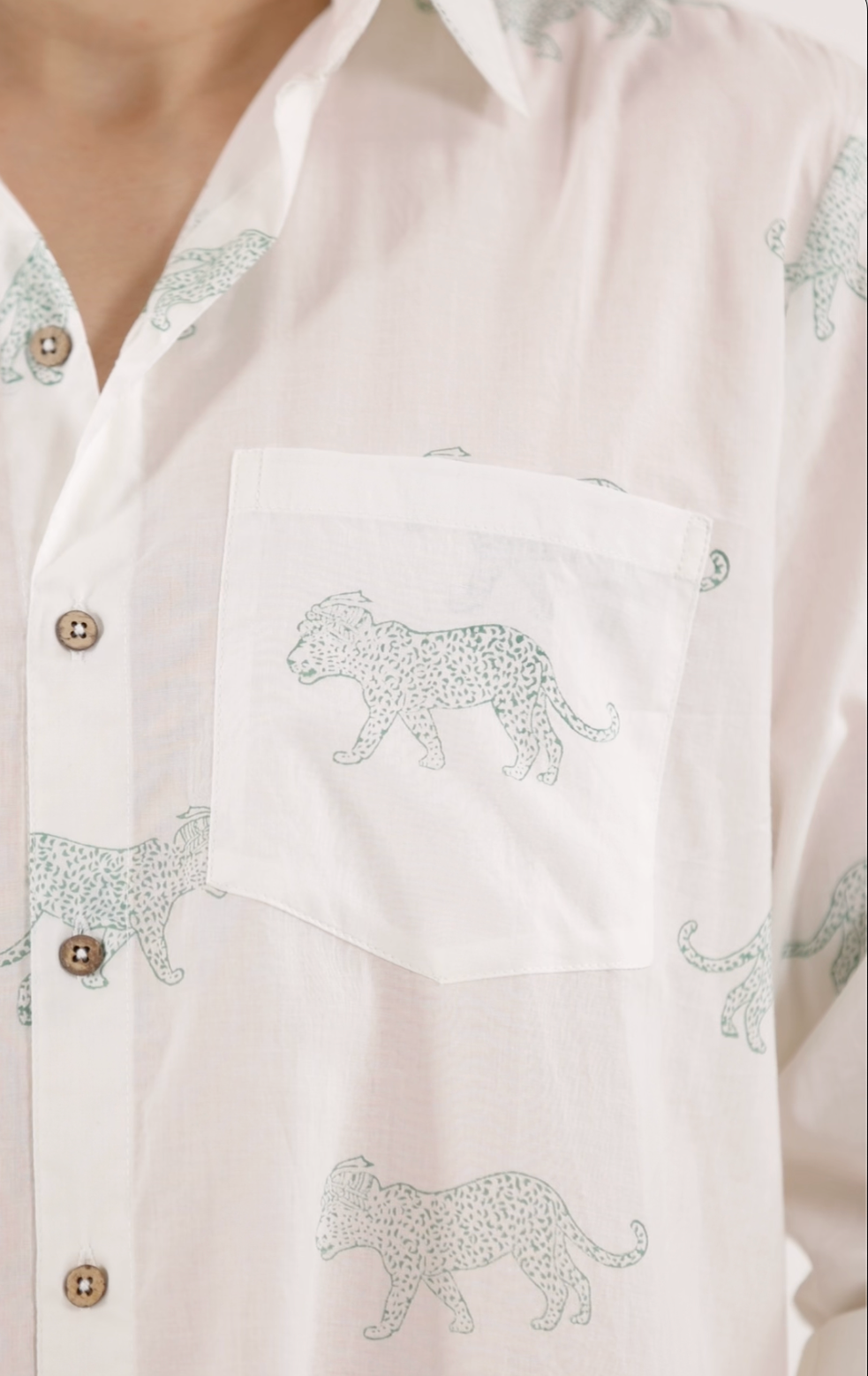 King Leopard Block Print