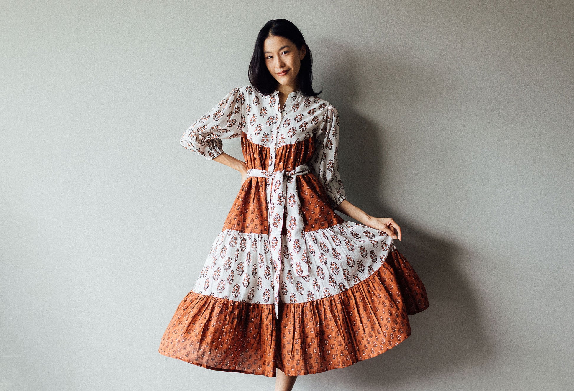 Artful House Tiered Midi Dress perfect as a casual dress