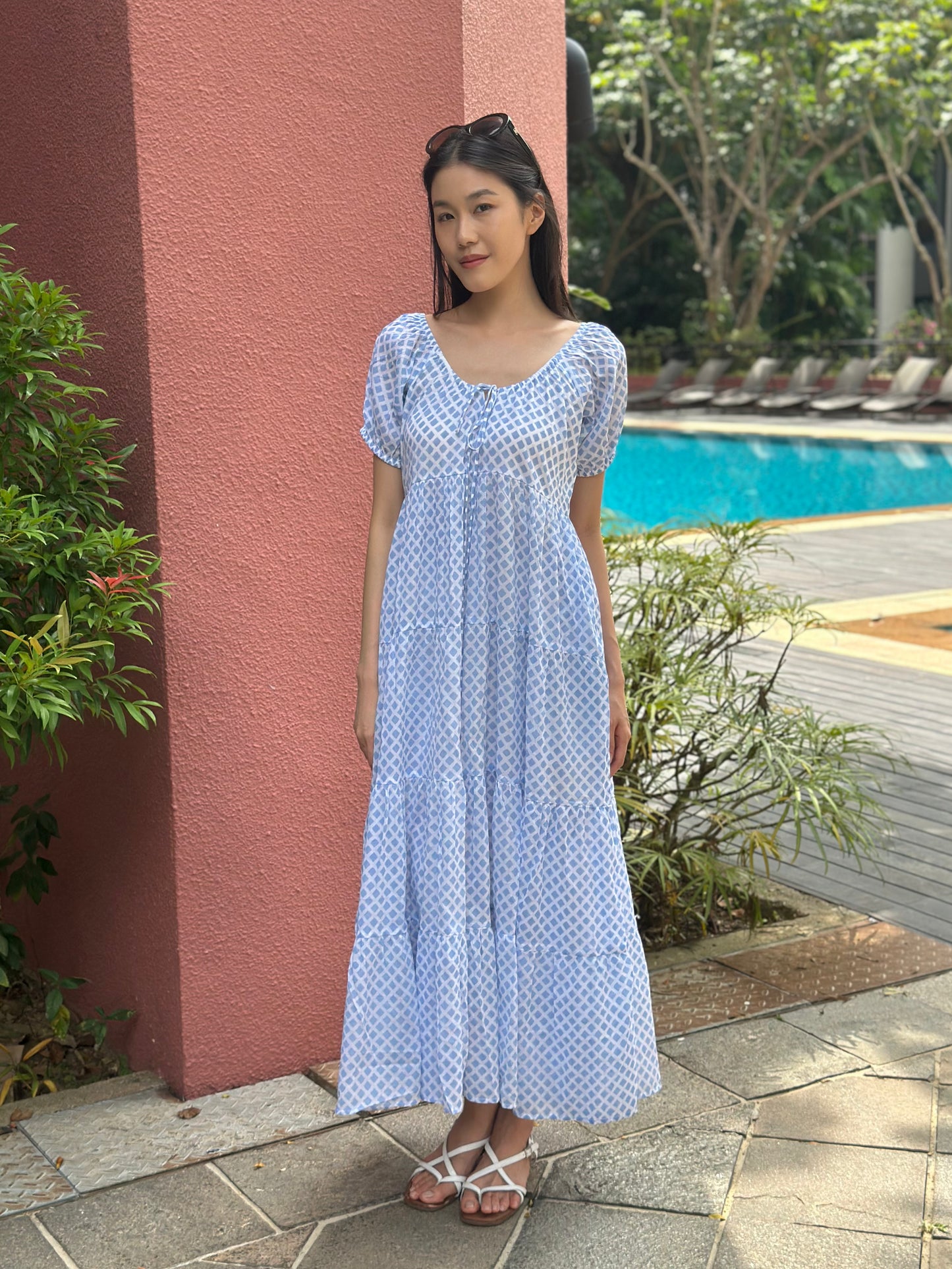 Byron Bay Maxi Dress - Blue Diamond