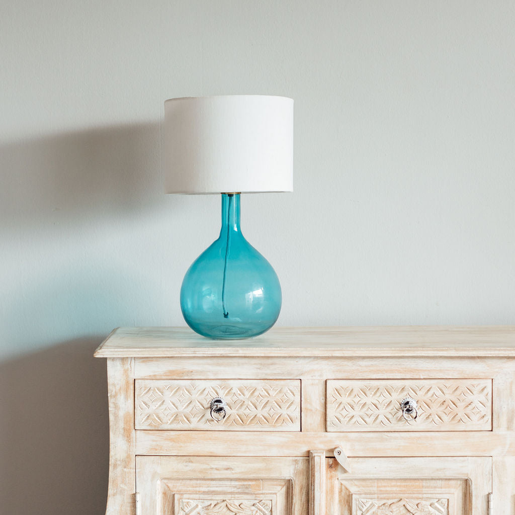 hand blown glass lamp online home decor boutique