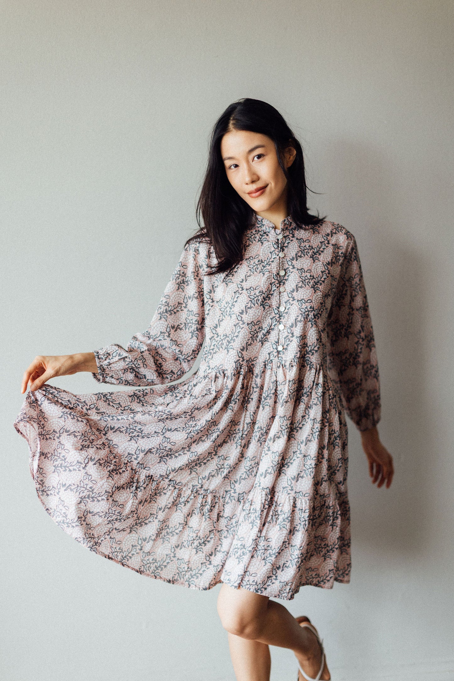 Indian Hand Printed short cotton Dress