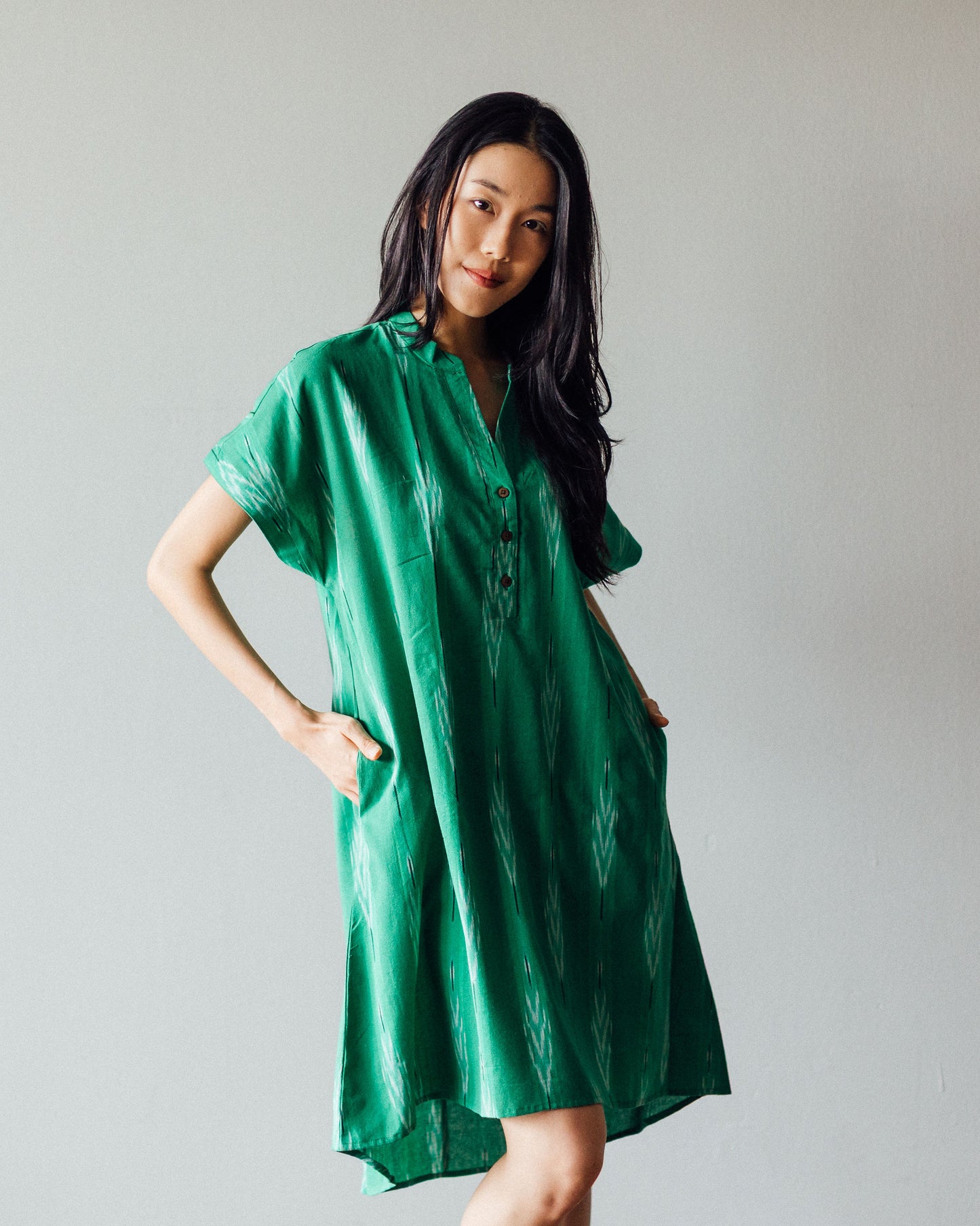 Jade green Seminyak Ikat Dress