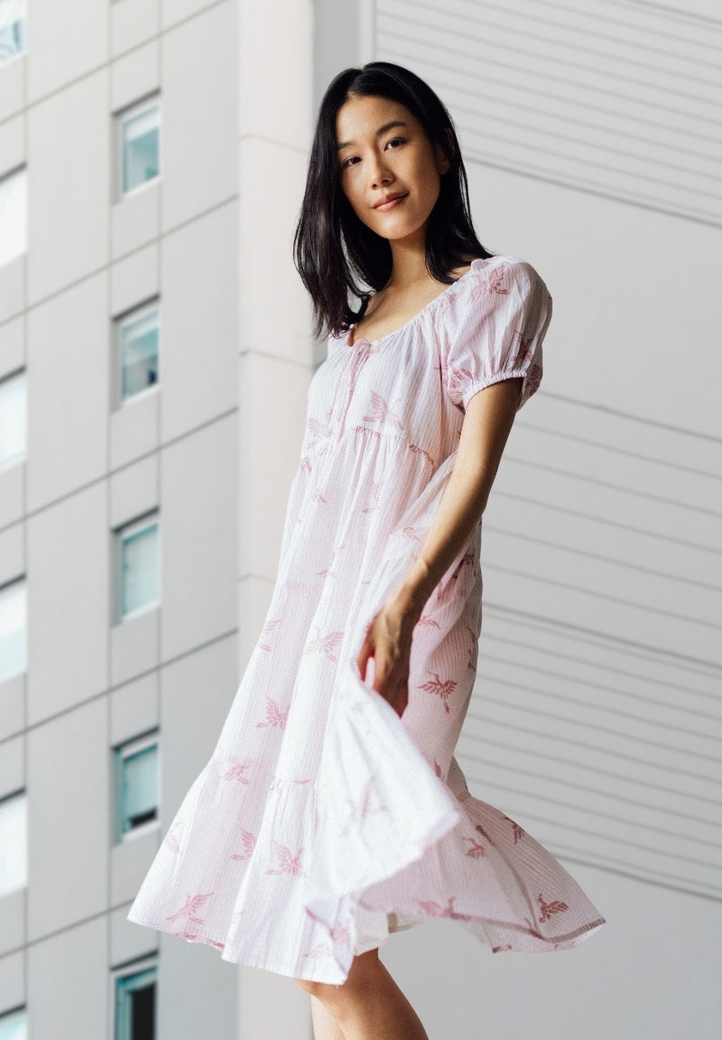 Soft Dreamy Block Print Dress