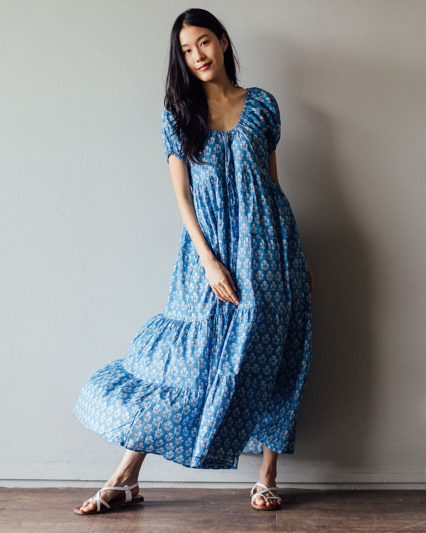 Byron Bay Long Maxi Dress - Sapphire