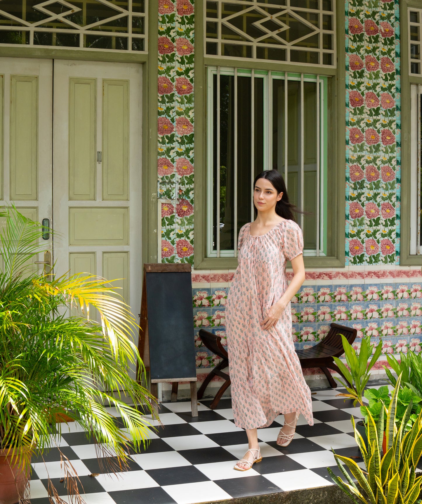 Plus size block print dresses with free shipping