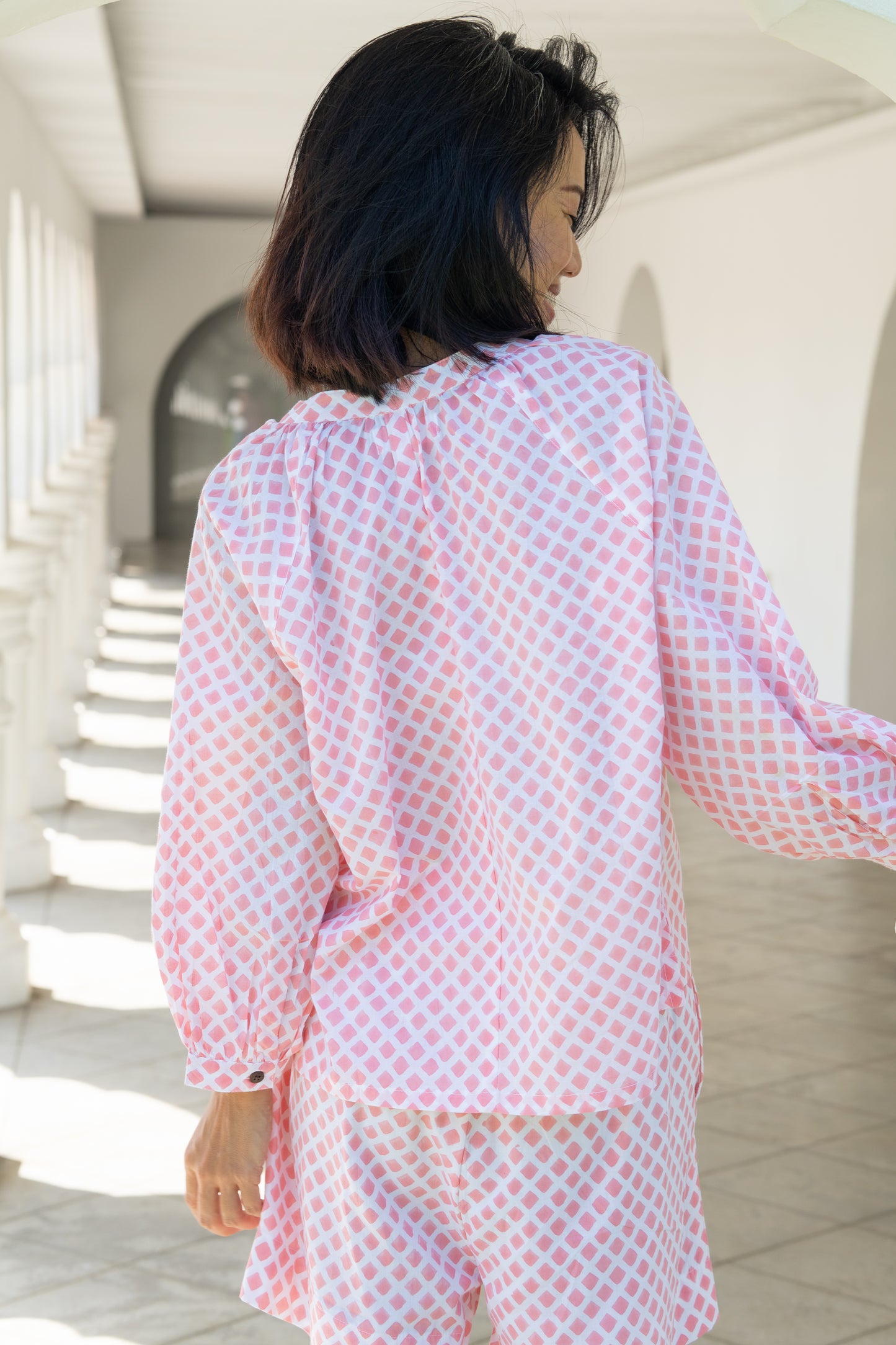 Sloane Shorts Set - Coral Diamond