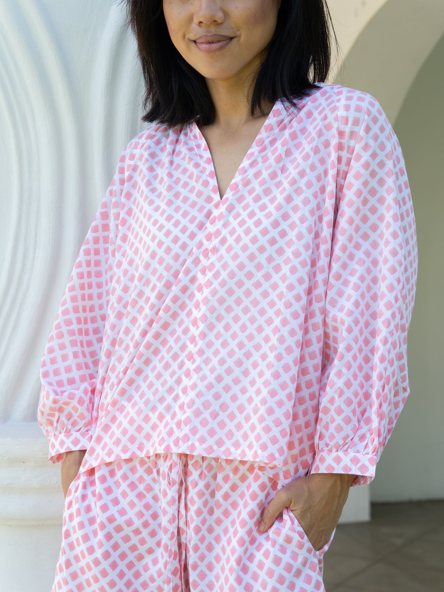 Sloane Shorts Set - Coral Diamond