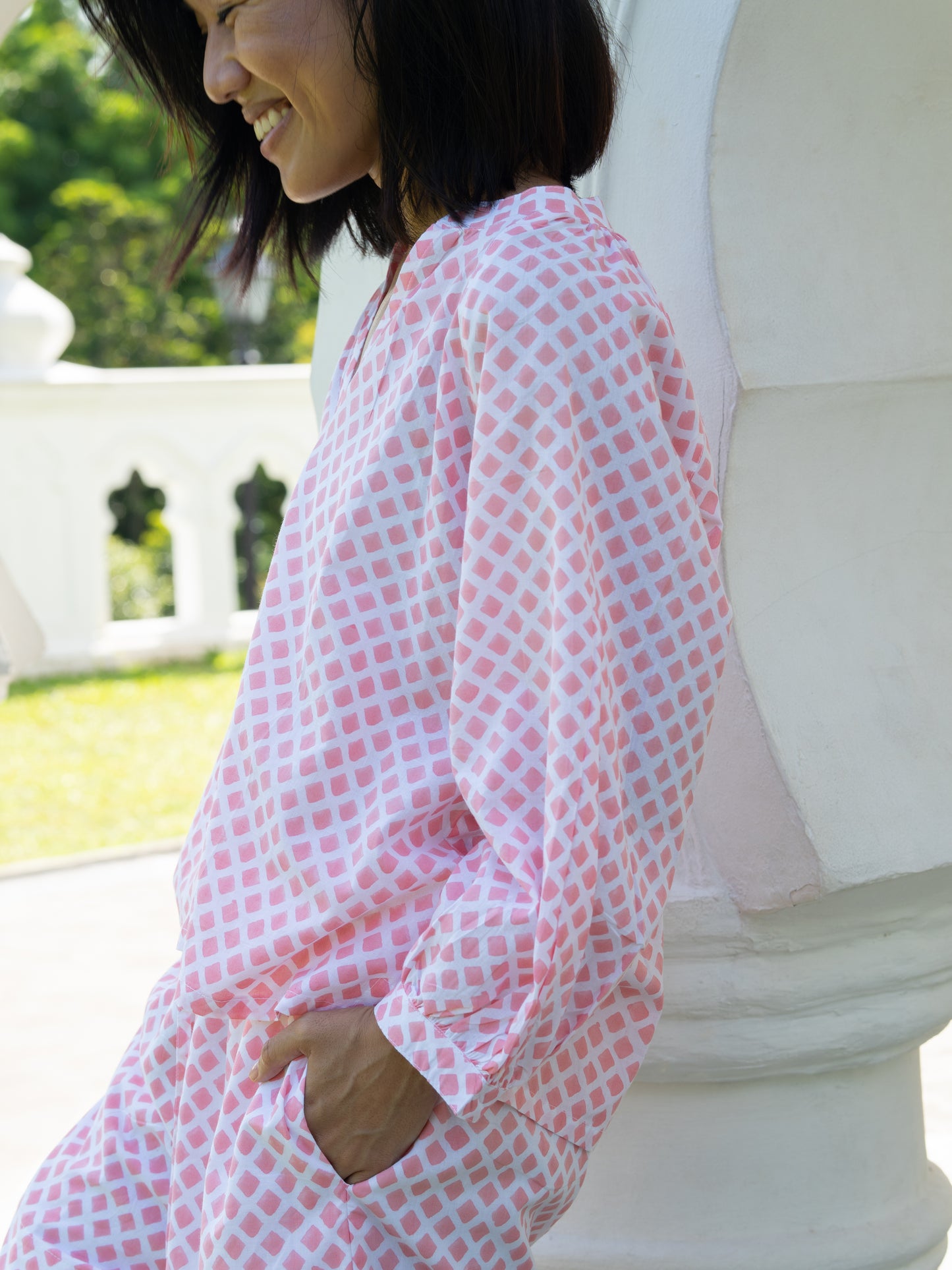 Sloane Shorts Set - Coral Diamond