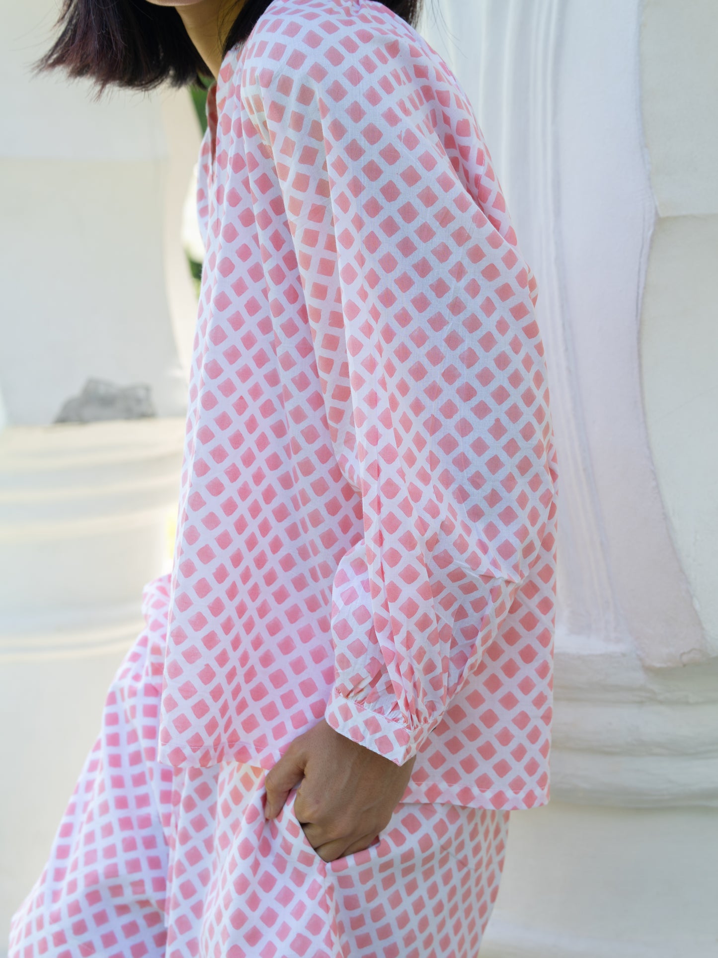 Sloane Shorts Set - Coral Diamond