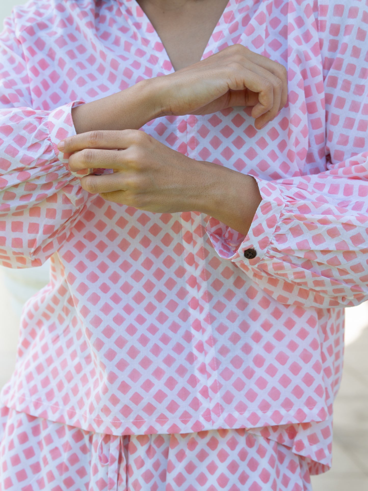 Sloane Shorts Set - Coral Diamond