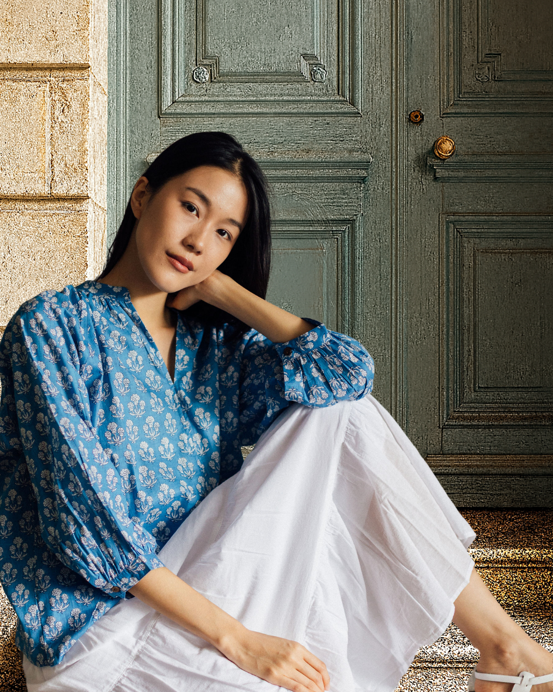 Women's printed top perfect for summer travel