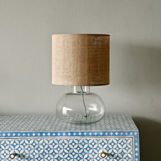 Victoria Clear Bowl Glass Lamp ( Base Only)