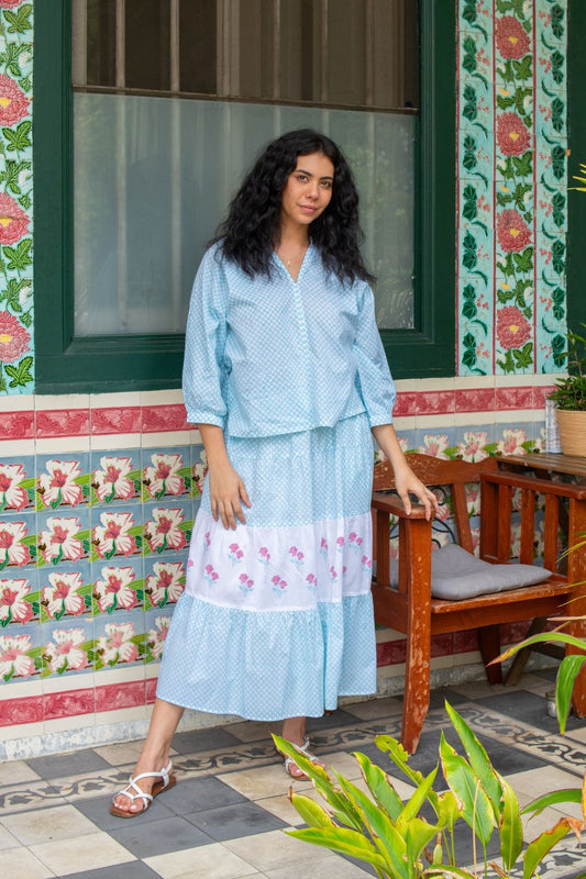 unique block print apparel inspired Peranakan tiles