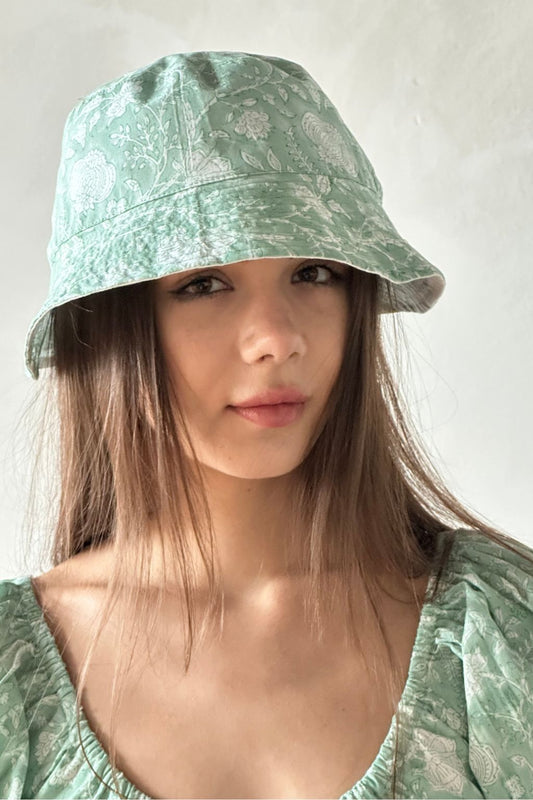 Bucket Hat - Green King Leopard and Mint
