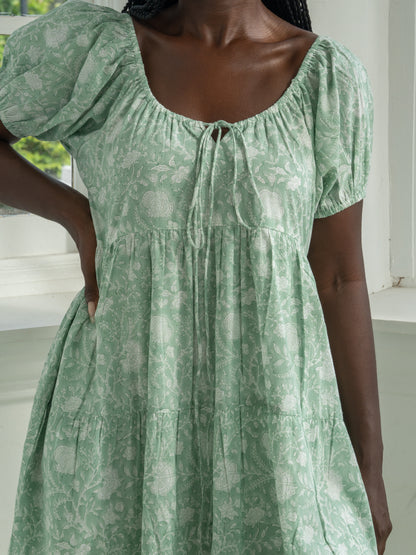 Indian Block Print Fabric Maxi Dress