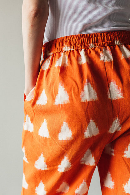 Orange Triangle Ikat Trouser