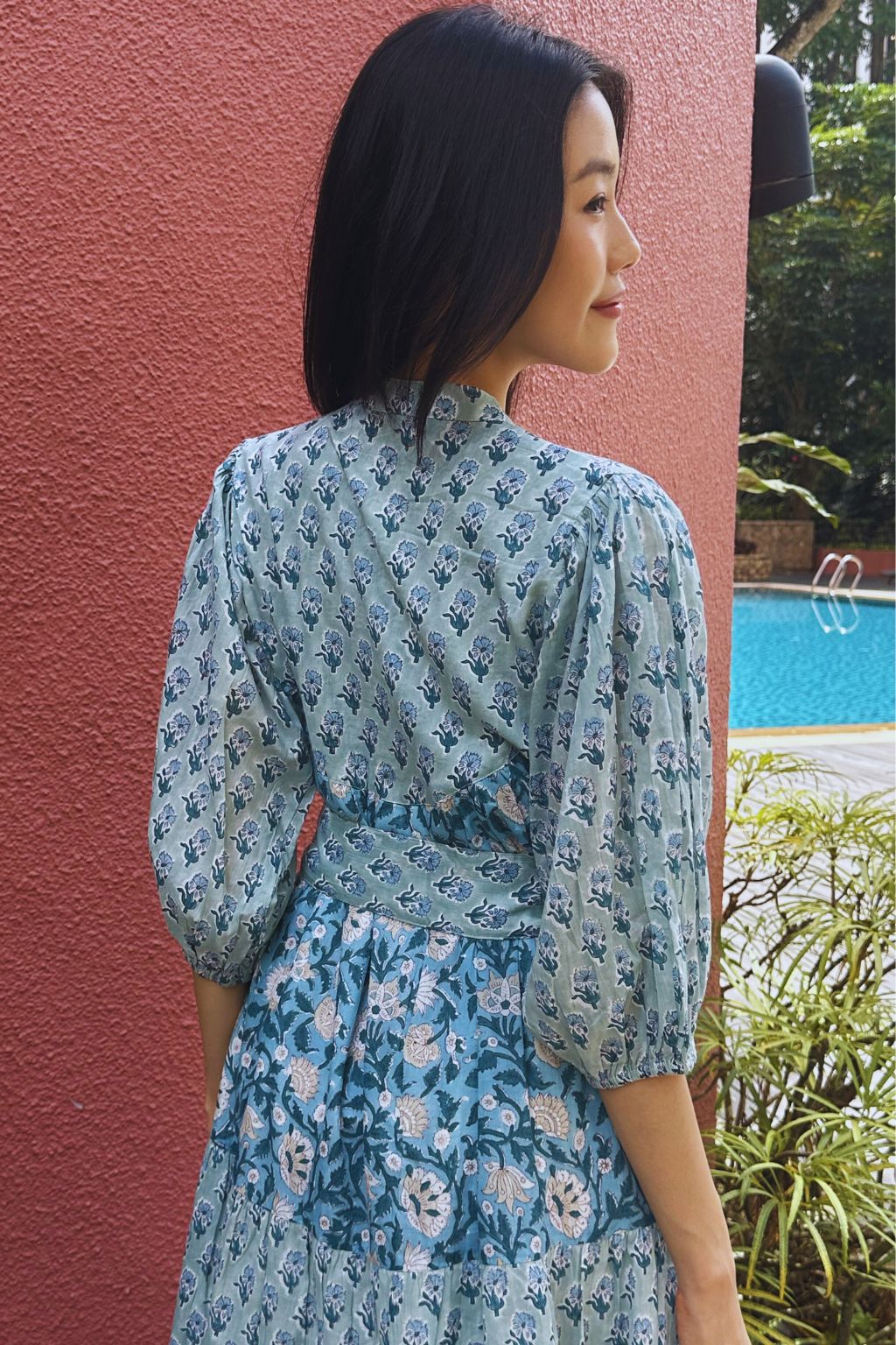 Bali Tiered Midi - Ocean Blue II