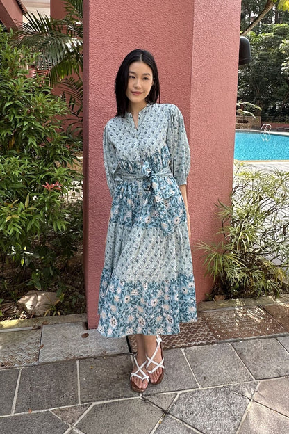 Bali Tiered Midi - Ocean Blue II