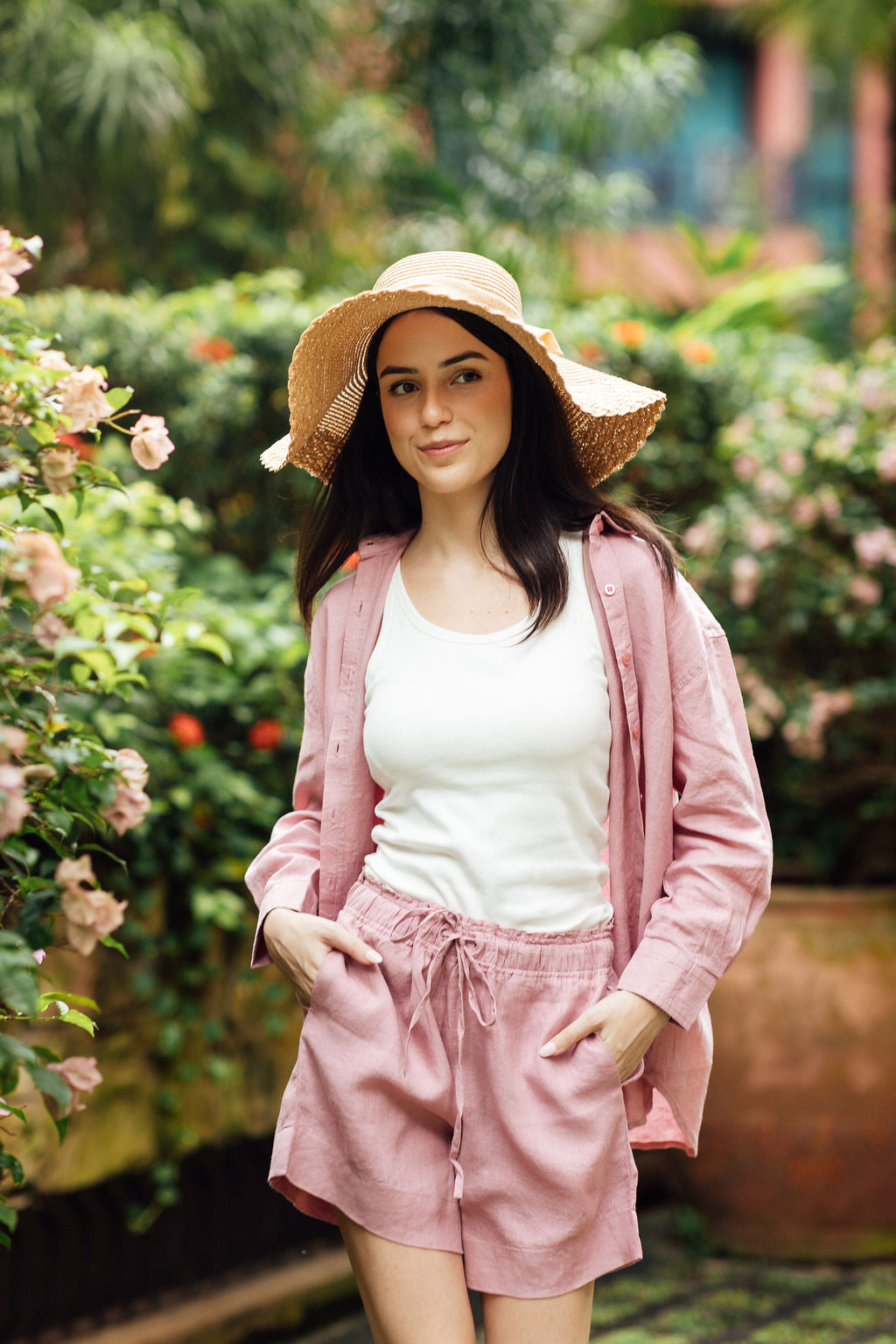 Artful House Best Friend Shirt Tuscan Pink linen shirt relaxed fit summerwear Singapore