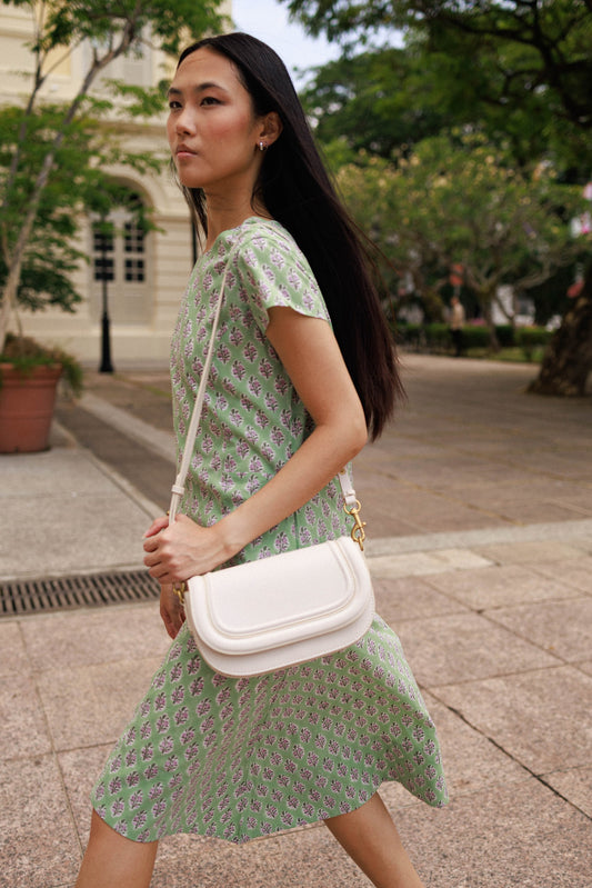 Margaret Dress - Pistachio Bloom