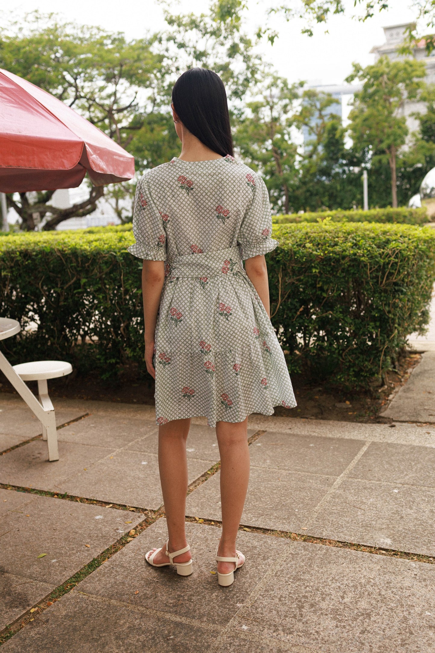 Gerbera Mini Dress - Coral Rose