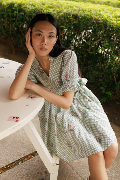 Gerbera Mini Dress - Coral Rose