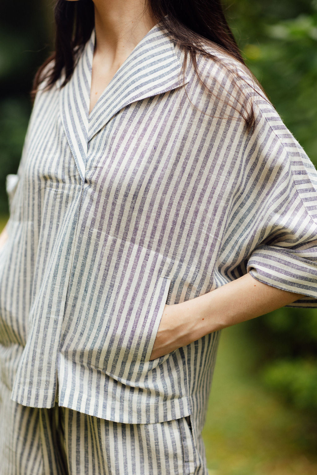 Artful House Linen Top with Pockets