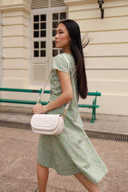 Margaret Dress - Pistachio Bloom