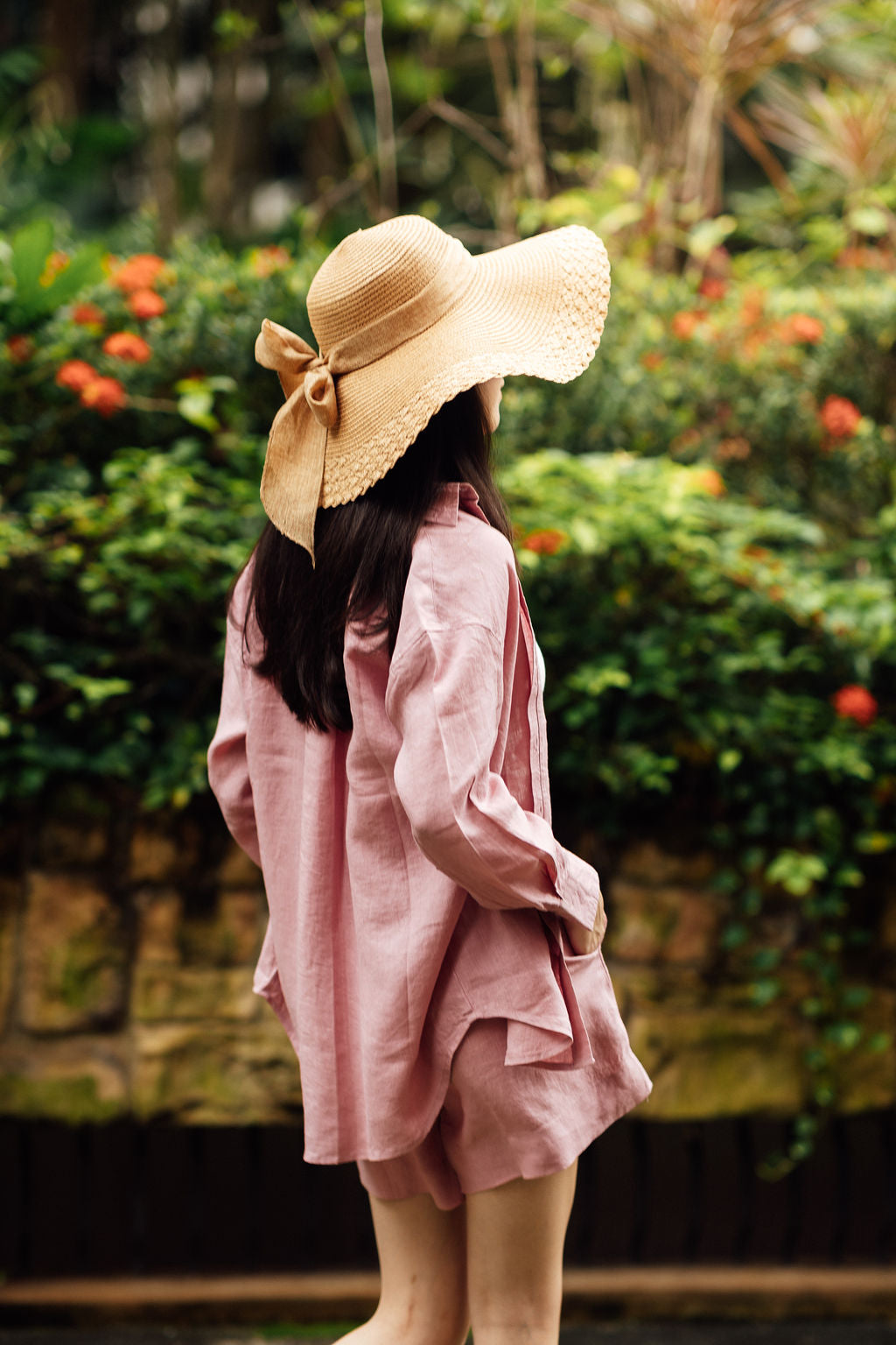 Artful House Pink Linen Shirt available from online boutique