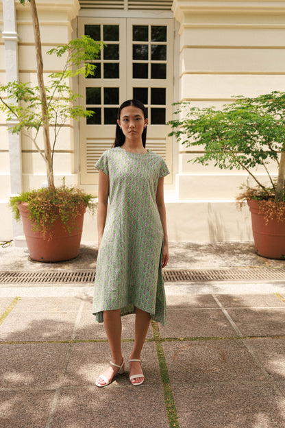 Margaret Dress - Pistachio Bloom