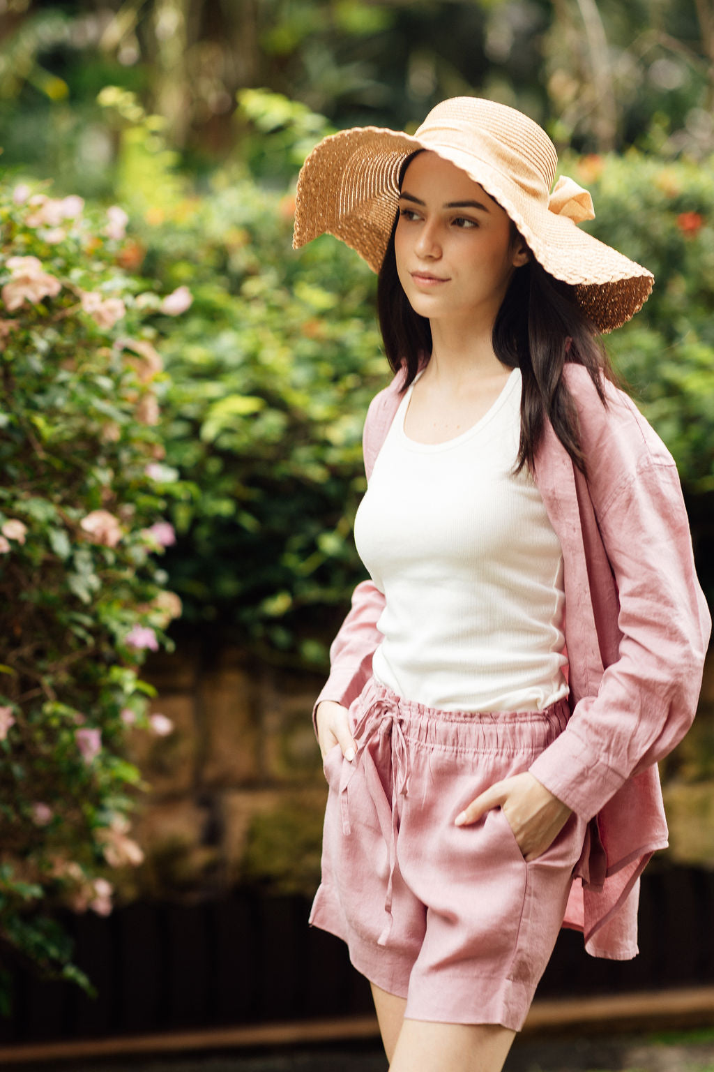 Best Friend Shirt Tuscan Pink casual summer co-ord set