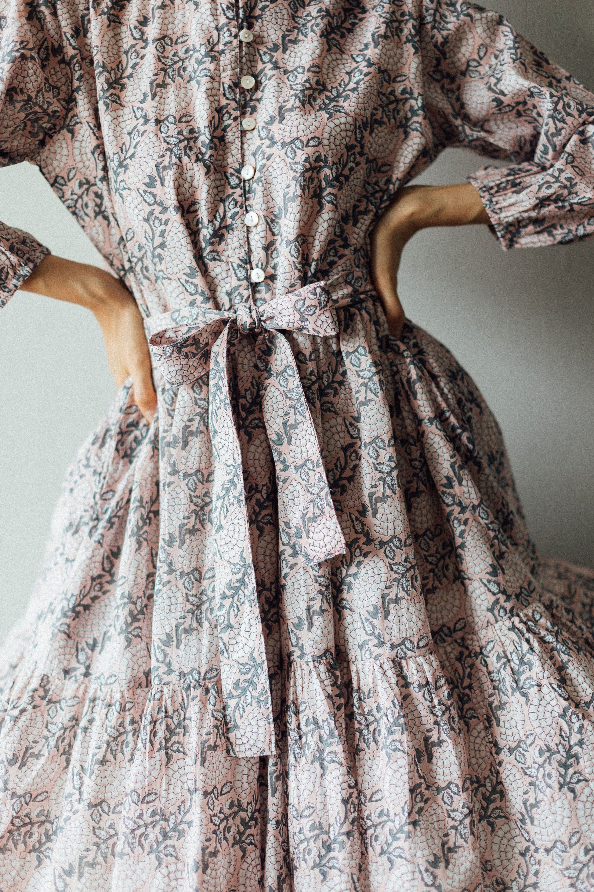 Block Print Dress with belt