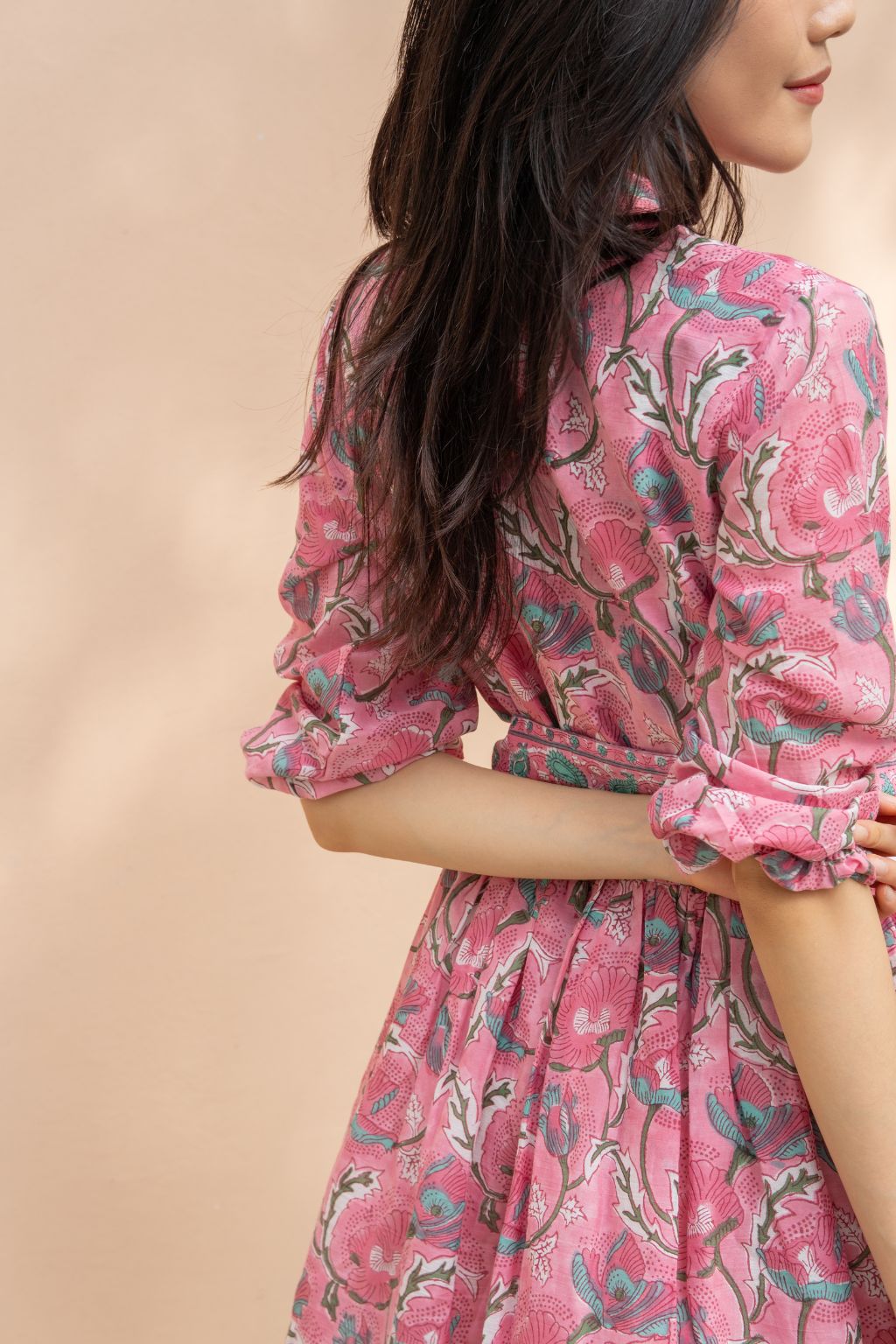 Block print dress ships from Singapore