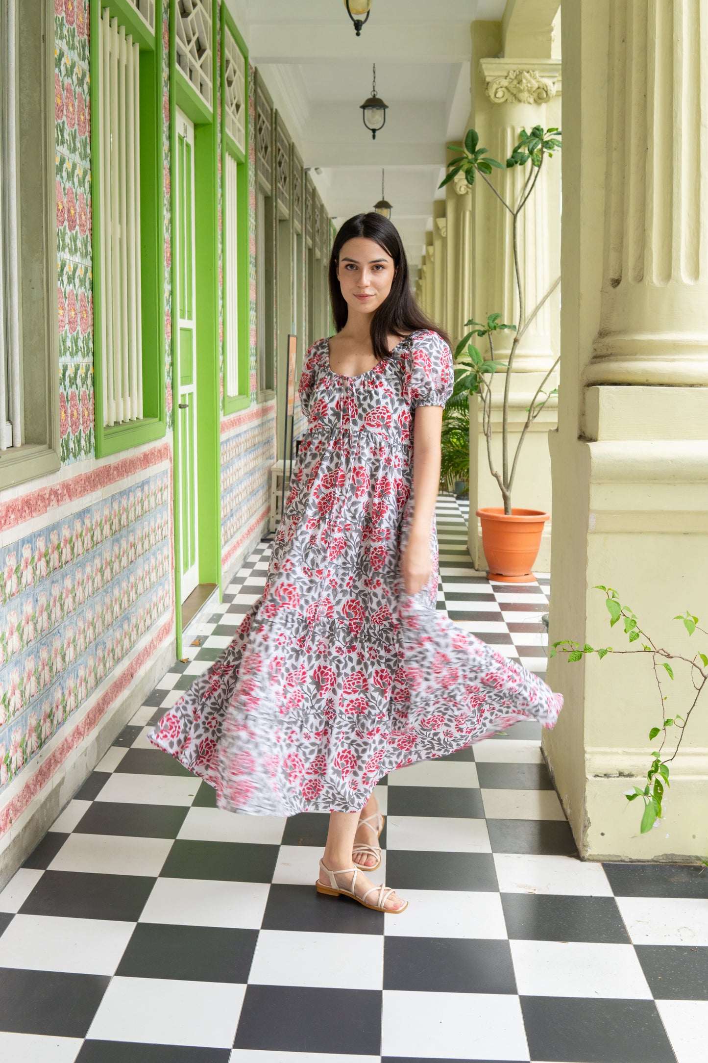 Block Print Dress with lining