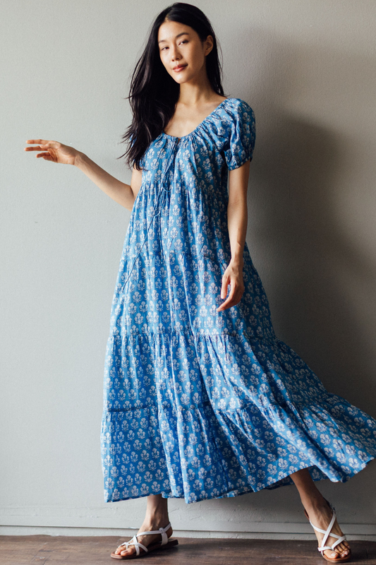 Byron Bay Long Maxi Dress - Sapphire