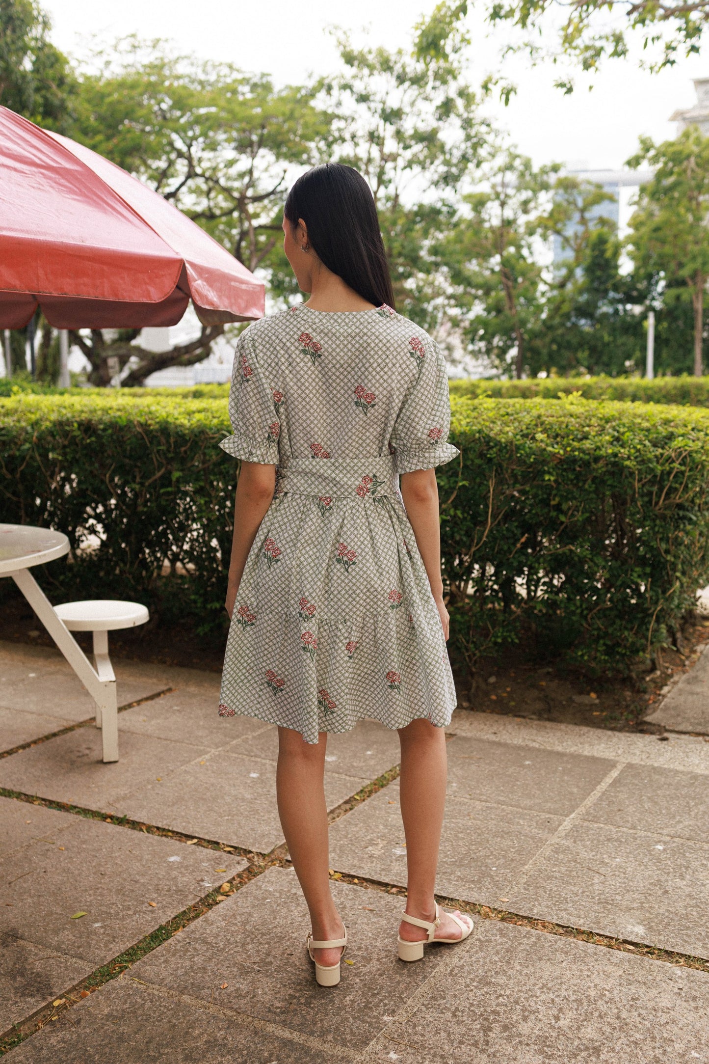 Gerbera Mini Dress - Coral Rose