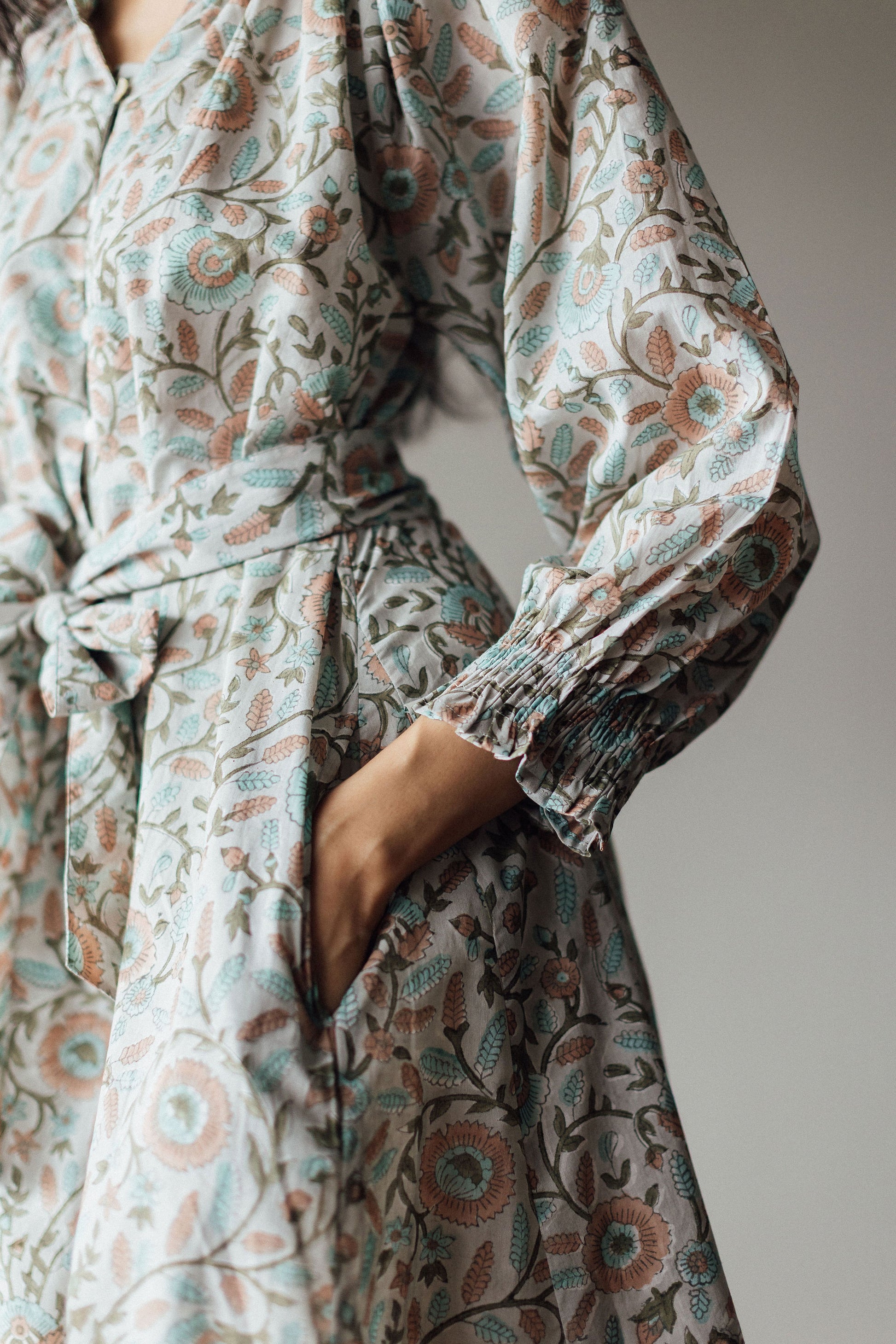 Cotton Midi Dress With Pockets