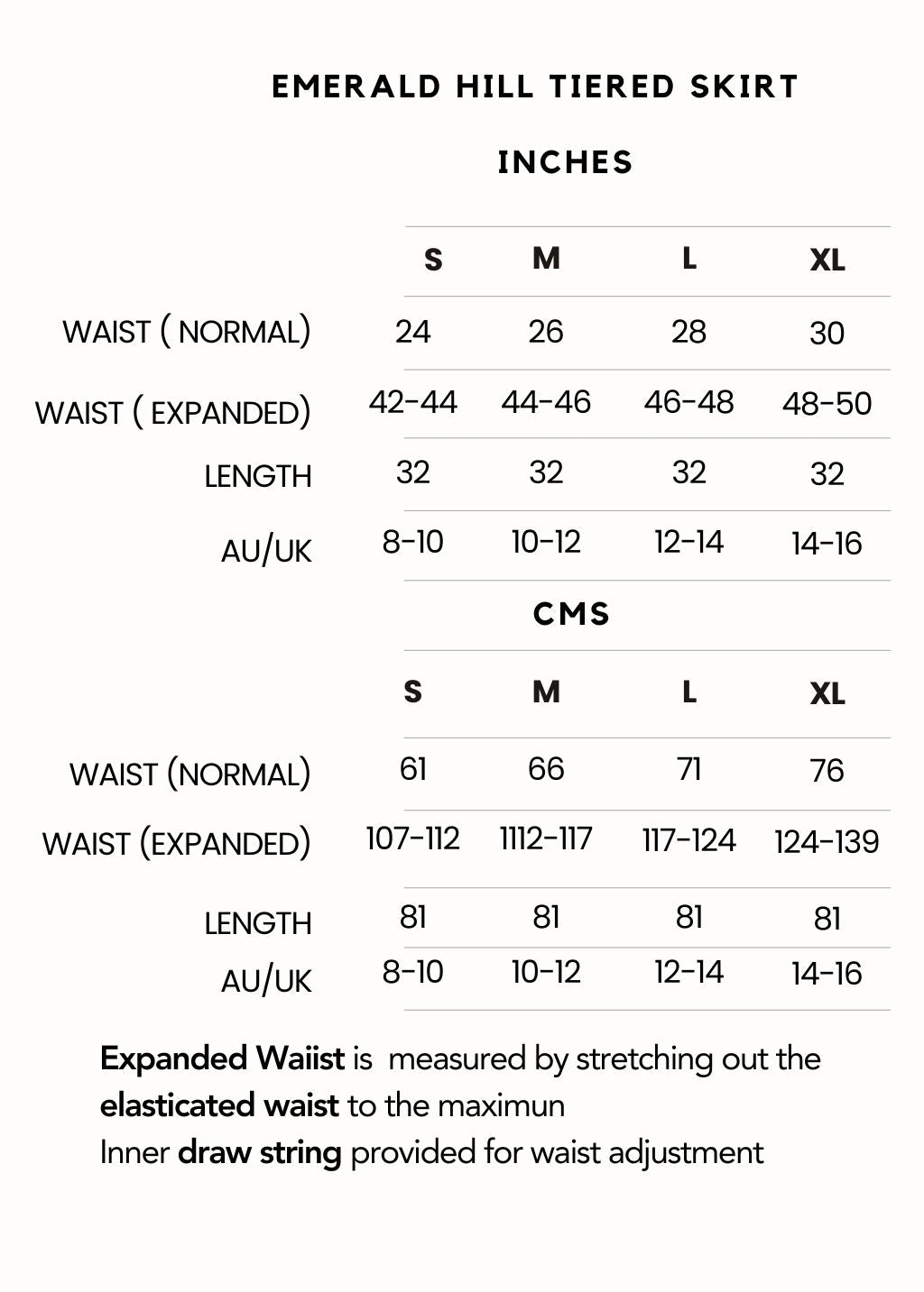s m l xl block print skirt sizes available. Elasticated waist with draw string available to tighten