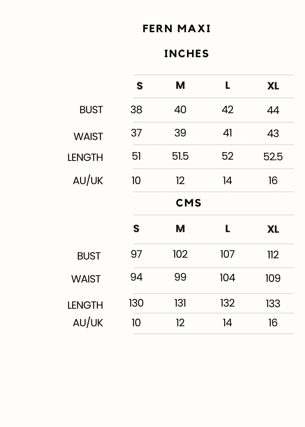 Artful House Block printed fern maxi S M L XL sizes available